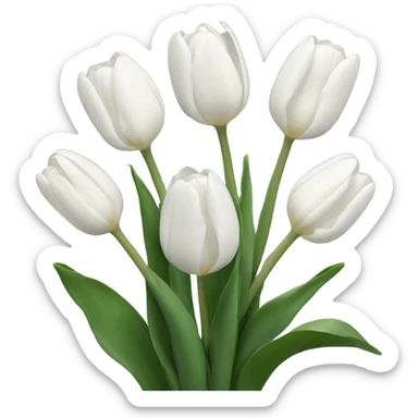 white tulips  sticker