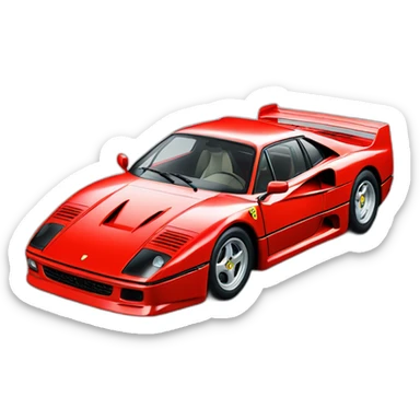 ferrari f40 red car sticker