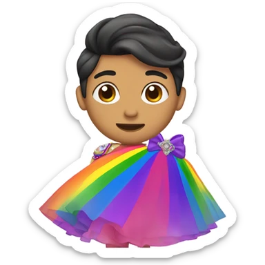 gay mexican teen wearing a princess tutu  sticker
