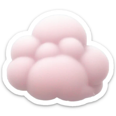 Pink cloud with snow and snowflakes sticker