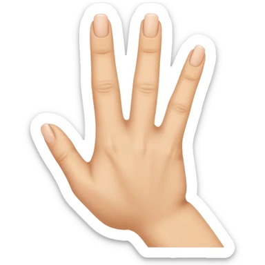 Middle finger emoji but instead of the middle finger it’s the ring finger  sticker