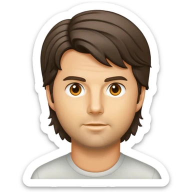 Adam Scott Severance medium length hair  sticker