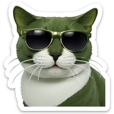 Cat with sunglasses sticker