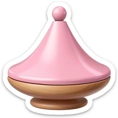 pastel pink spinning top toy for children sticker