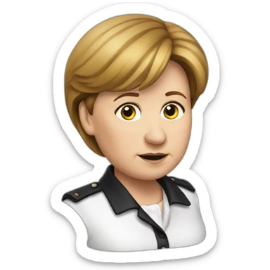 Angela Merkel with a horse body's sticker