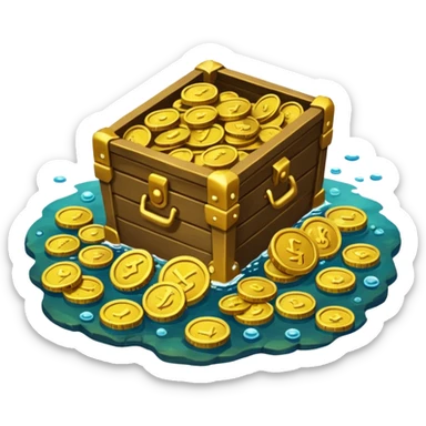 sunken treasure sticker