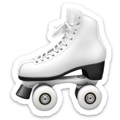 One White artistic rollerskate from edea flamenco sticker