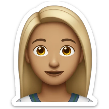 indian college student light skin middle part sticker