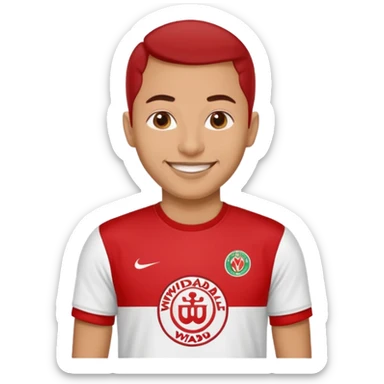 Create a emoji for a widad athletic club fan real t chirt sticker