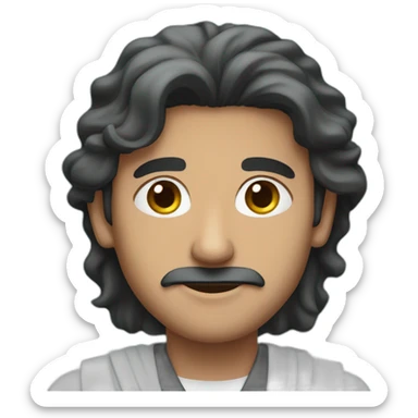 a man from saudi arabia, with a sky-blue background sticker