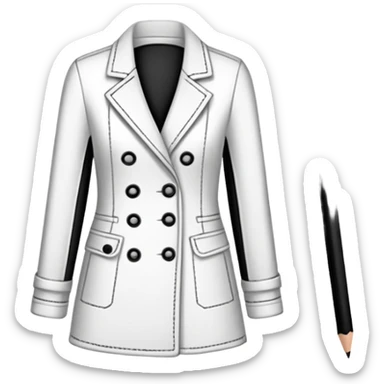 fashion clothe skecth on sketch book, with pencil sticker