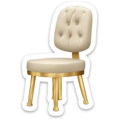 Beige desk chair gold legs, contemporary style sticker