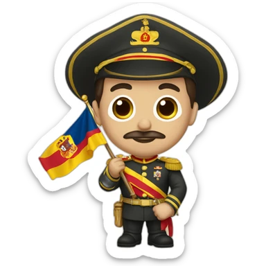 francisco-franco-holding-spanish-flag sticker