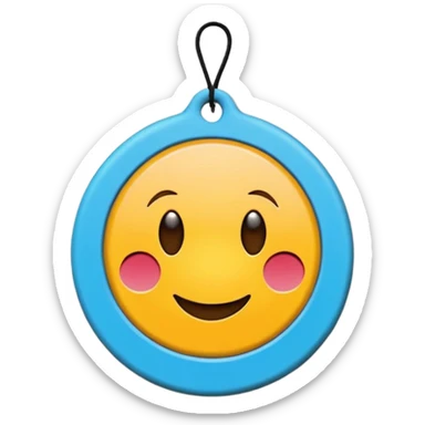 Circular hanging car air freshener sticker