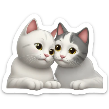 Cats in love sticker