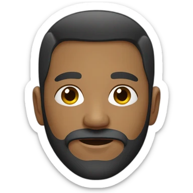 Man with beard mixed race sticker