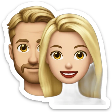 ryan gosling and margot robbie sticker