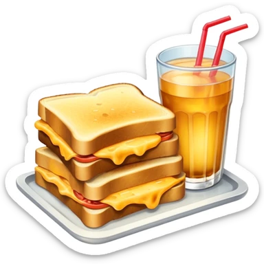 sandwiche and drink sticker