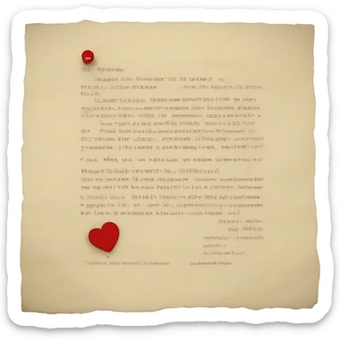 Carta escrita a mano sticker