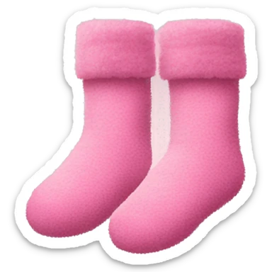 Pink fluffy socks sticker