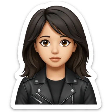 camila cabello wear leather jacket sticker