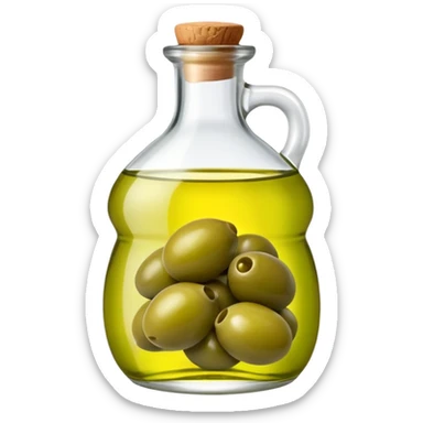 green olives and croatian olive oil bottle sticker