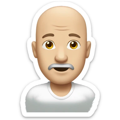 Bald man in toilet sticker