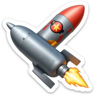 ICBM with nuclear tag sticker