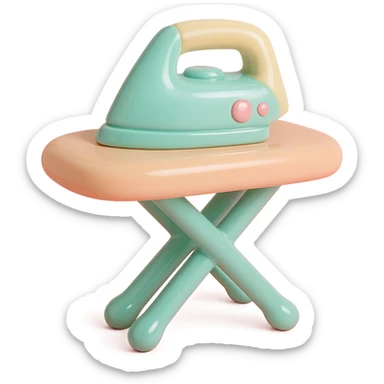 iron and ironing board sticker