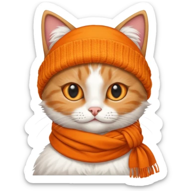 Un chat qui skie sticker