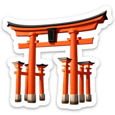 ​Cinematic Realistic Itsukushima Shrine, depicted as the iconic floating torii gate and shrine complex on the water, with vibrant vermilion hues contrasting against the serene blue sea and sky, rendered with intricate architectural details and soft, ethereal lighting that captures its spiritual beauty, sticker