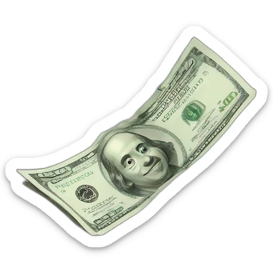 Flying money sticker