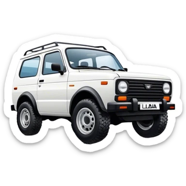 Lada niva urban white sticker