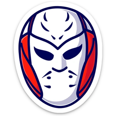 luchador mask in Milwaukee Bucks basketball team colors sticker