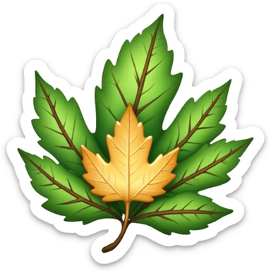 woodland spirit sending glowing leaf message sticker