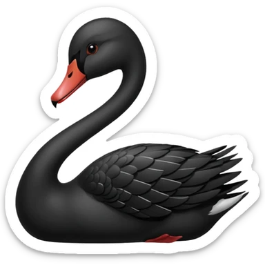 Black swan emoji sticker