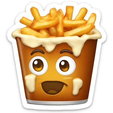 poutine sur un étage sticker
