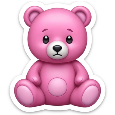 pink stuffed bear sticker