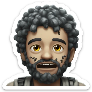 crawler from barotrauma making poggers face sticker