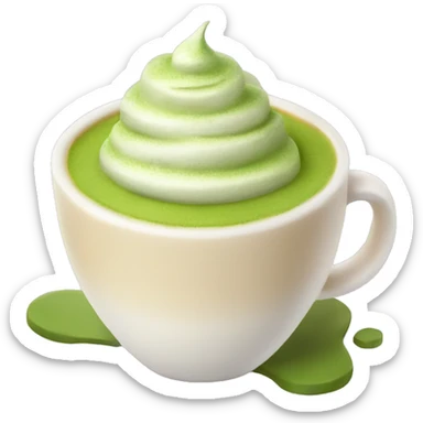 matcha latte  sticker