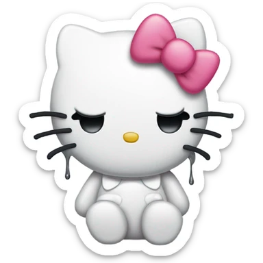 Hello kitty crying  sticker