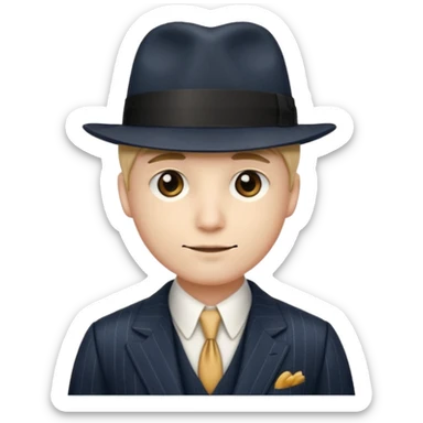 A person wearing a 1920s suit sticker