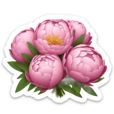 peony bouquet sticker