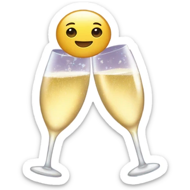 Sparkles and bubbles with champagne  sticker