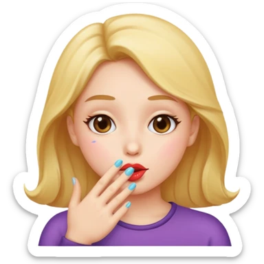 face blowing a kiss sticker