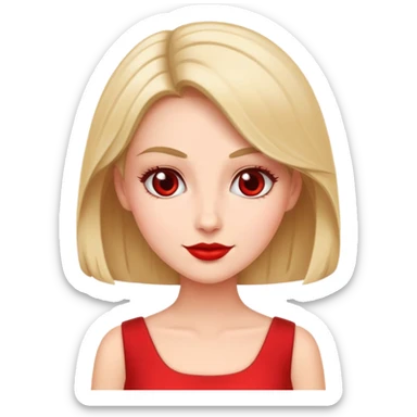 Flirty secretary in dress sticker