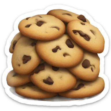 Realistic cookie jar sticker