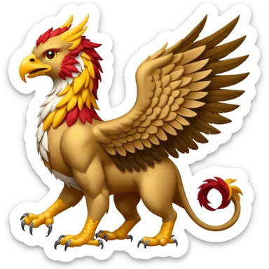 Gryphon-griffin-chimera-hybrid, full body sticker