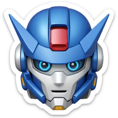 Gundam head with visor sticker