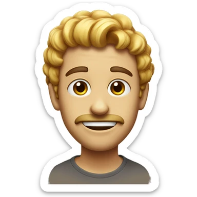 the man ate something tasty sticker